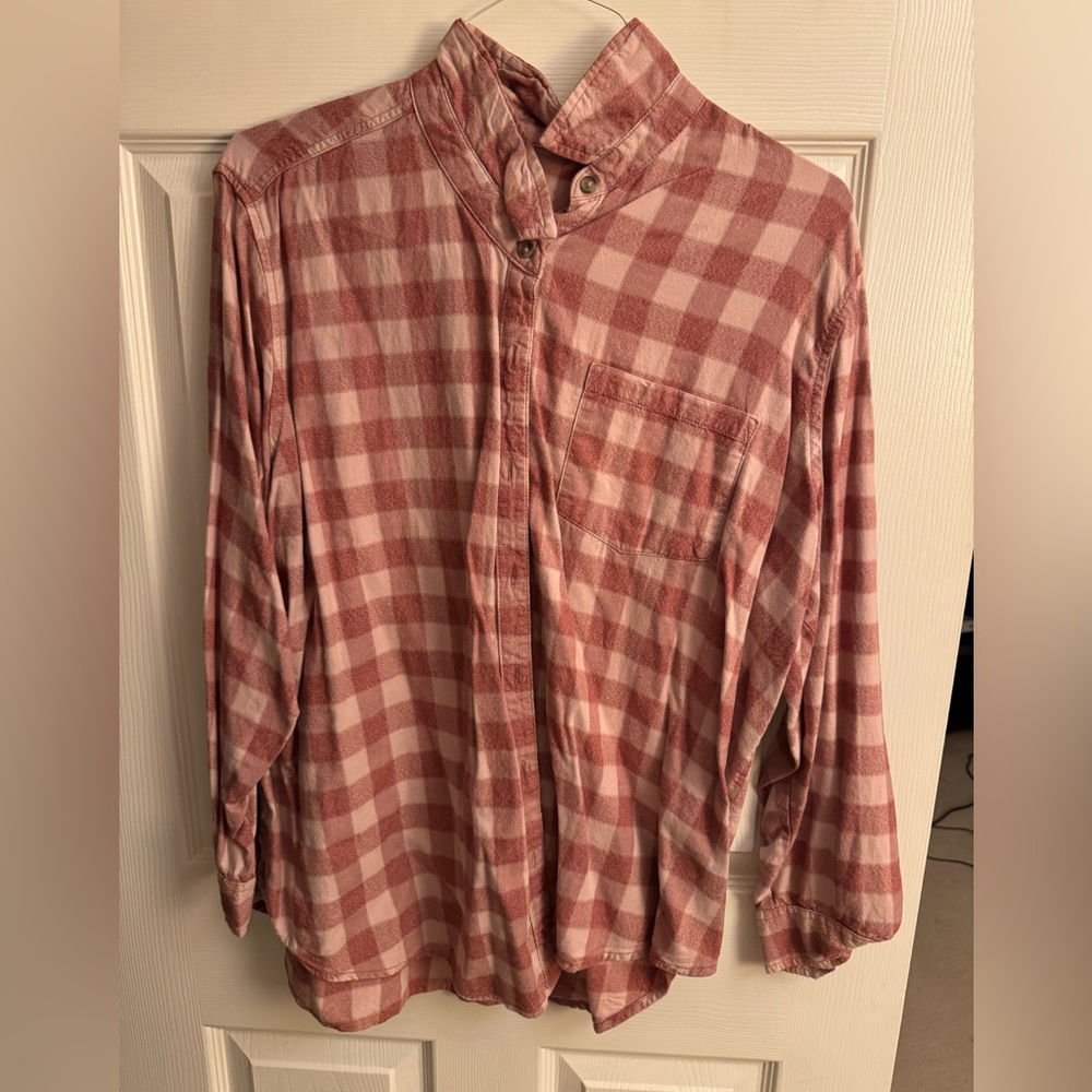 Universal Thread Orange Plaid Gingham Flannel